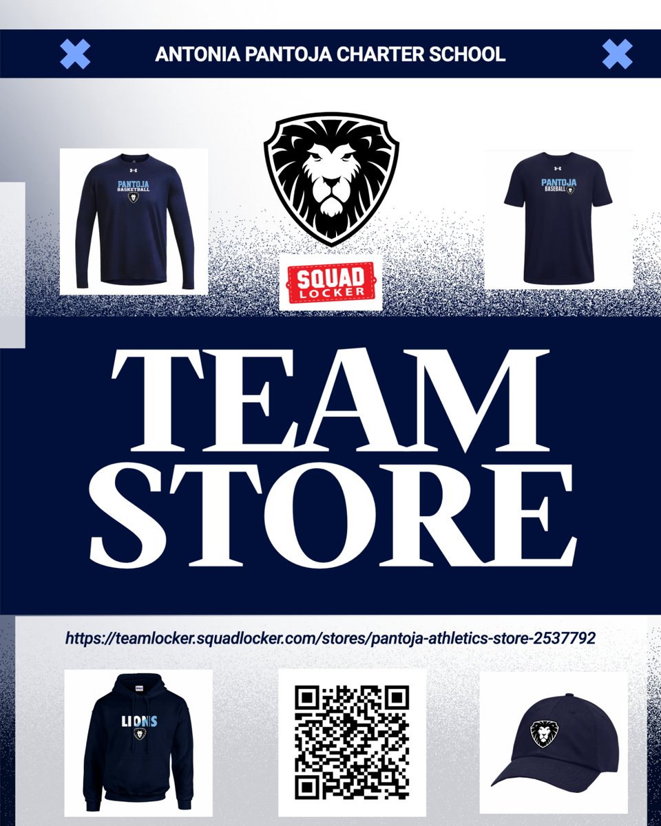 Check out our Antonia Pantoja Lions team store on Squadlocker and get your fan gear for the new school year! #GoLIONS 
teamlocker.squadlocker.com/stores/pantoja…
