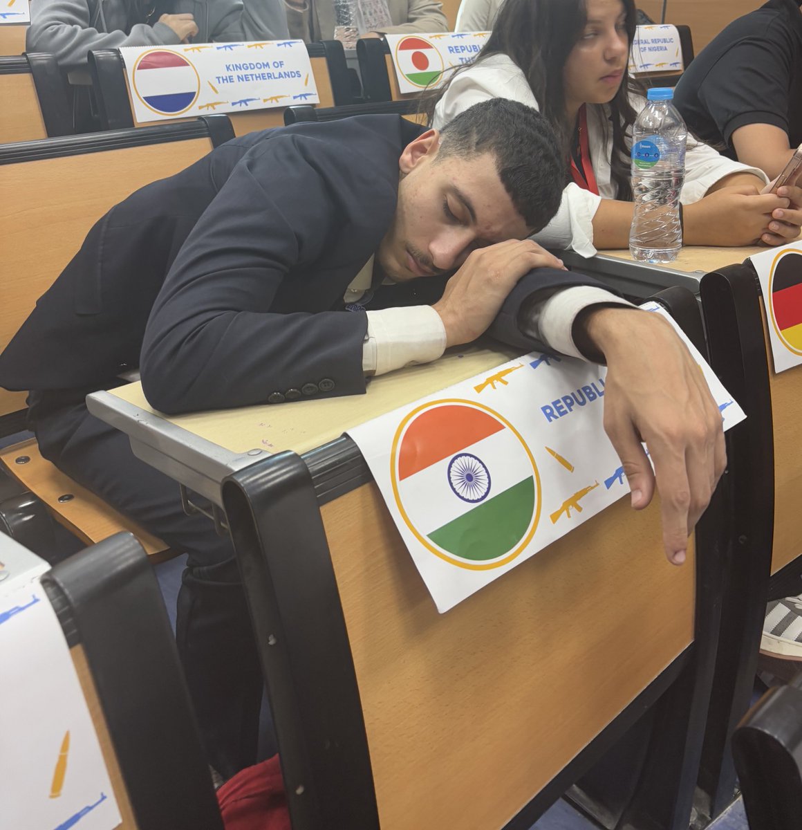 The delegation of India’s calm presence in DISEC today added a peaceful… silence to the room.😌
<a href="/nimunpress/">NIMUN PRESS</a> #DISEC
DM