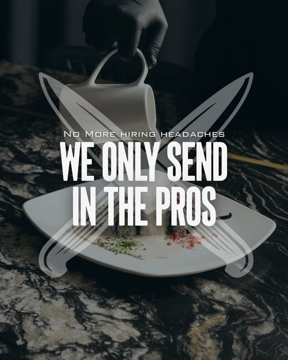 ConnectionChefs's tweet image. When it’s go time, you need people who show up, switch on, and get it done. No drama. No hand-holding. Just skill, speed, and standards.