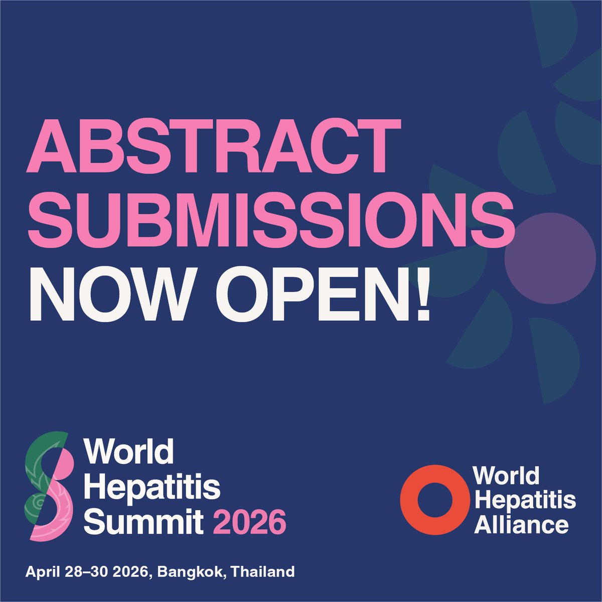 Action for Global Health (@afghnetwork) on Twitter photo 📣 Be part of #WHS26 with <a href="/Hep_Alliance/">World Hepatitis Alliance</a>!
📍 Bangkok | 28–30 April 2026
🌍 Elimination for everyone, everywhere, right now!
Submit your abstract on hep elimination, innovation & equity.
đź—“ Deadline: 17 Sept 2025
🔗 worldhepatitissummit.org/abstracts2026/ 📣 Be part of #WHS26 with <a href="/Hep_Alliance/">World Hepatitis Alliance</a>!
📍 Bangkok | 28–30 April 2026
🌍 Elimination for everyone, everywhere, right now!
Submit your abstract on hep elimination, innovation & equity.
đź—“ Deadline: 17 Sept 2025
đź”— worldhepatitissummit.org/abstracts2026/