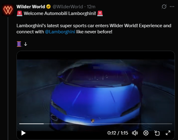 Lamborghini has chosen Wilder World as its official digital partner for the debut of their latest super sports car, the Temerario, alongside its track-tuned counterpart, the Temerario GT3.  This marks the first time in history a major automotive brand is launching a supercar