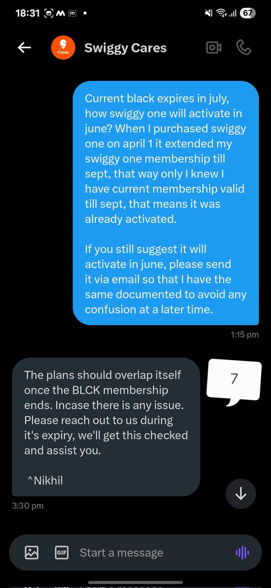 91Niks_'s tweet photo. @SwiggyCares More screenshots https://t.co/iOjSIAefm5