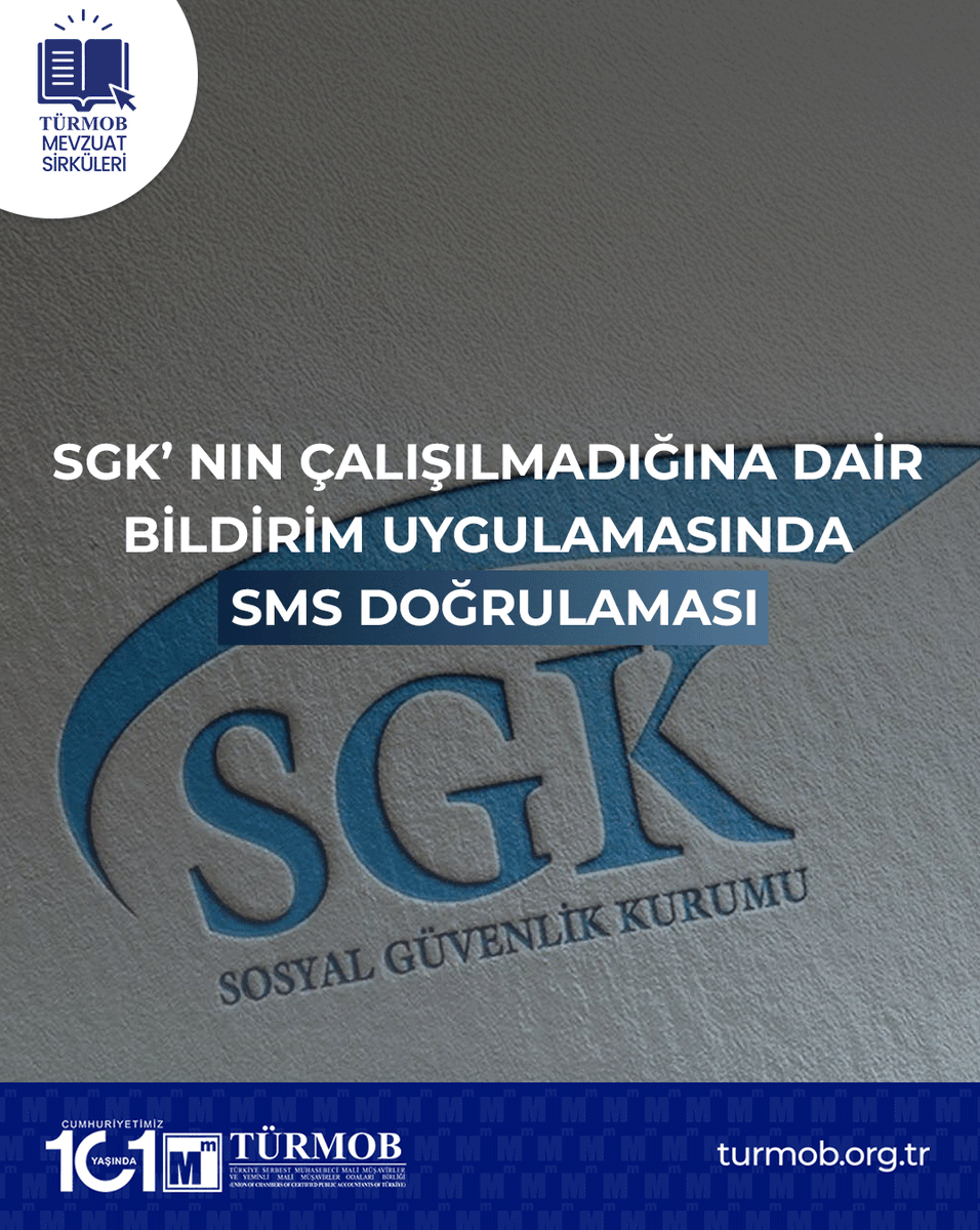 SGK’nın Çalışılmadığına Dair Bildirim Uygulamasında SMS Doğrulaması ➡ turmob.info/4nGtyC2

#türmob