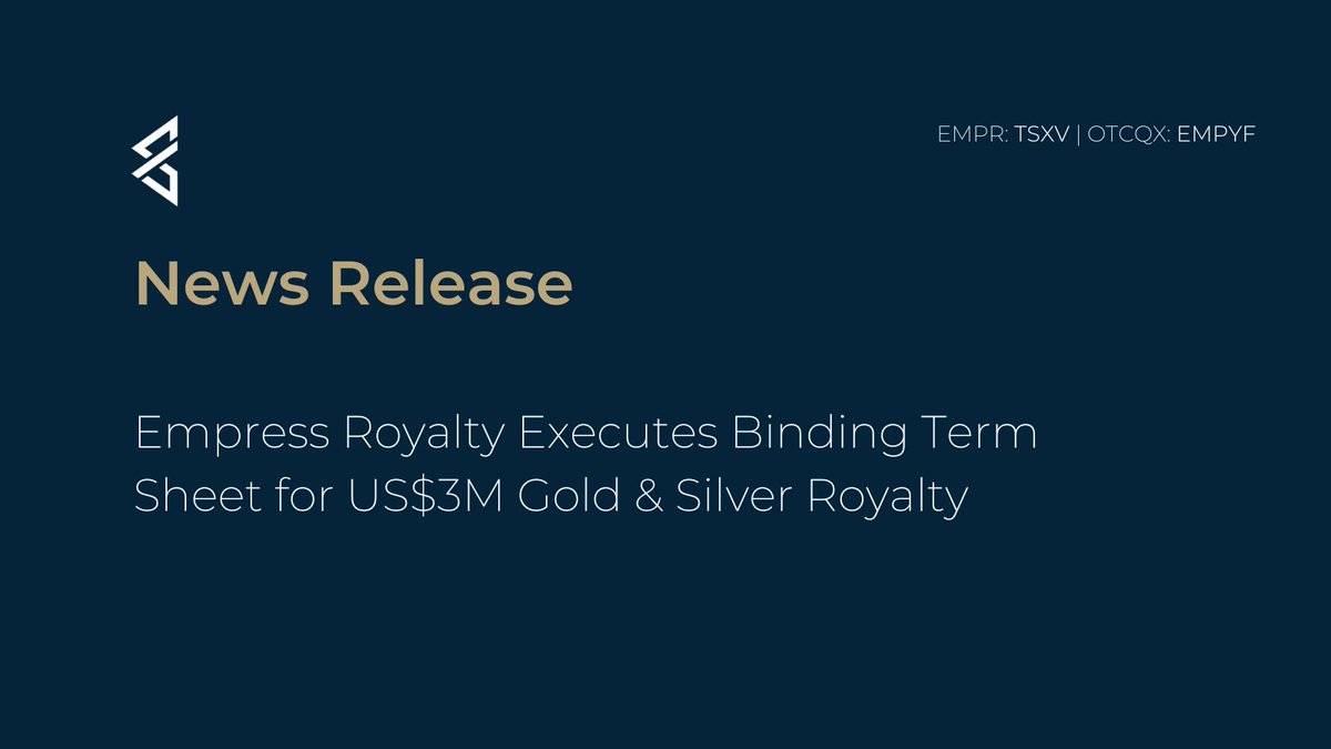“This transaction represents a significant milestone for Empress — our first US royalty and a highly strategic addition to our portfolio of precious metal royalties and streams. The Milford Copper Mine offers near-term production, a scalable restart plan, and valuable gold and