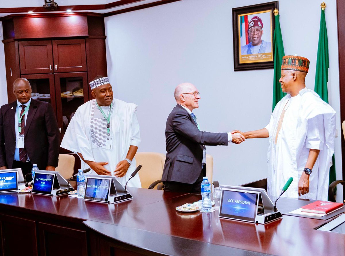 DrRobFloyd's tweet image. Delighted to underscore Nigeria’s leadership, and Africa’s strong support for the #CTBT in my meeting with Vice President of 🇳🇬, Kashim Shettima. He shared that "a nuclear war is a lose-lose for all involved". He is so right !