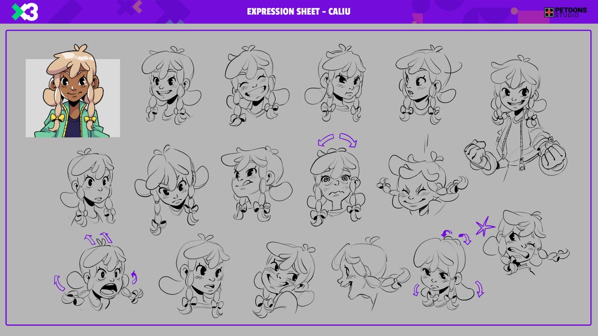 dracamar's tweet image. 🎭 For this #ShowcaseThursday, we wanted to share how Caliu’s expressions came to life.
From sketches to emotions, here’s a peek behind the scenes!
