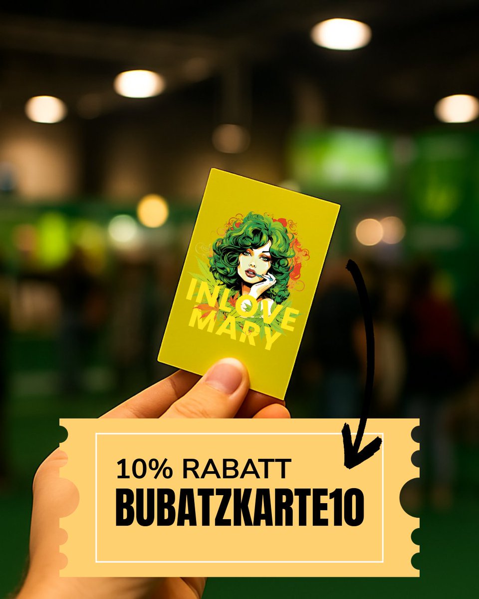 🌿 INLOVE MARY – HEMPEXPO 💚 🌿

Du hast noch keine Tickets für die INLOVE MARY? Dann sichere dir jetzt dein Vorverkaufsticket mit 10% Rabatt! 🎟✨
Ob Lifestyle, Genuss, Aufklärung oder Innovation – auf der INLOVE MARY Messe dreht sich alles rund um Cannabis in entspannter