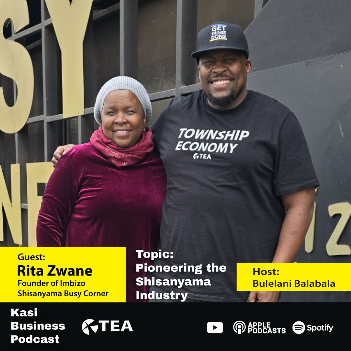 In this episode of the Kasi Business Podcast, we sit down with Rita Zwane, the powerhouse behind Busy Corner Imbizo Shisanyama, as she shares her journey of building a world-class brand in the heart of Ivory Park.

Watch Episode: youtu.be/WaWzHg3e8T8

#KasiBusinessPodcast