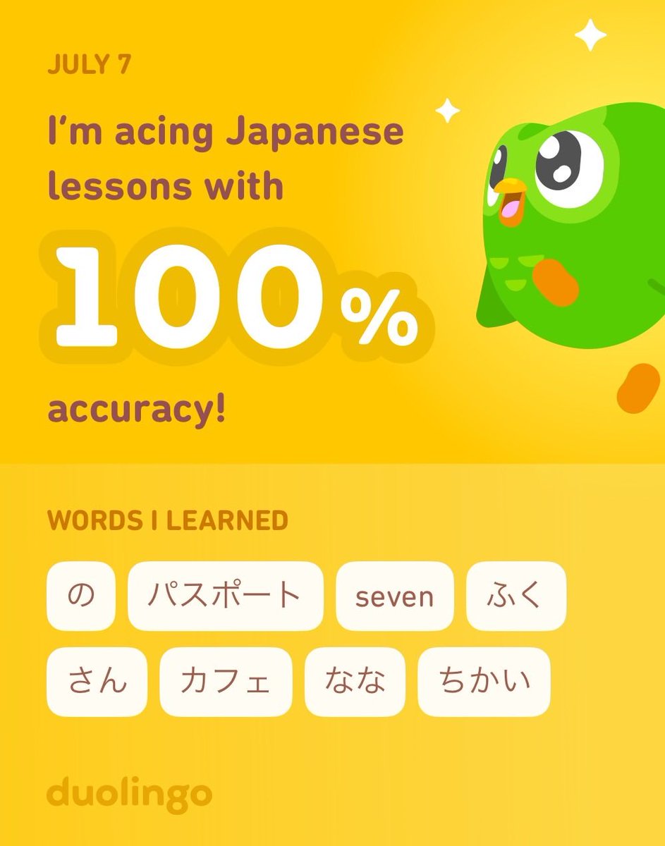 I know about the controversy surrounding Duolingo, but honestly? I like learning Japanese, and this is one thing that works for me. Having a refresher after not using it for a while definitely helps me out.
