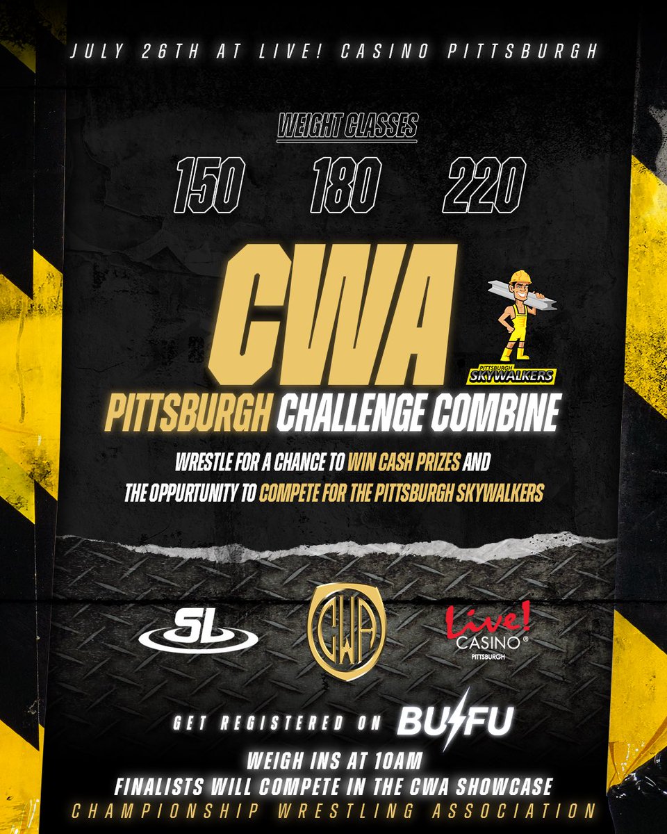 At the end of the month, we are sponsoring a $1,000 cash-prize tournament through <a href="/CWAWrestle/">Championship Wrestling Association</a>. 

There are three weight classes. You win, you get paid. I’m not sure there’s even been a cash-prize folkstyle open tournament before. 

Sign up on <a href="/BuFuApp/">BuFu</a>: app.bufusports.com