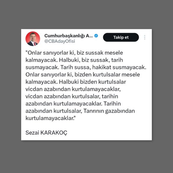 Bunlardaki arsızlık kimsede yok. 

Sezai Karakoç bu şiiri CHP için yazdı, haberleri yok…