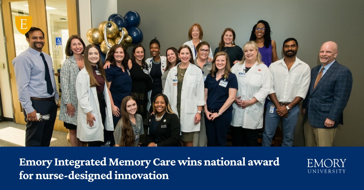 Emory Integrated Memory Care has been named an Edge Runner by the American Academy of Nursing for its nurse-led, dementia-focused care model! IMC delivers integrated support and improved outcomes across metro Atlanta.

🔗:links.emory.edu/1dw