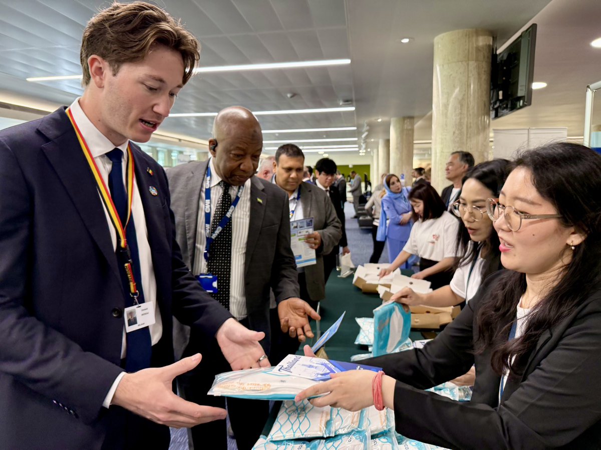 On 7 July, Thai Embassy &amp; Maritime Attaché hosted coffee break at #IMOCouncil134 as outreach for #Thailand4IMOCouncil featuring a vdo message from Deputy PM/Transport Minister. Attendees received T-shirts made from marine debris—each made from 12 recycled plastic bottles. 🇹🇭🌊♻️