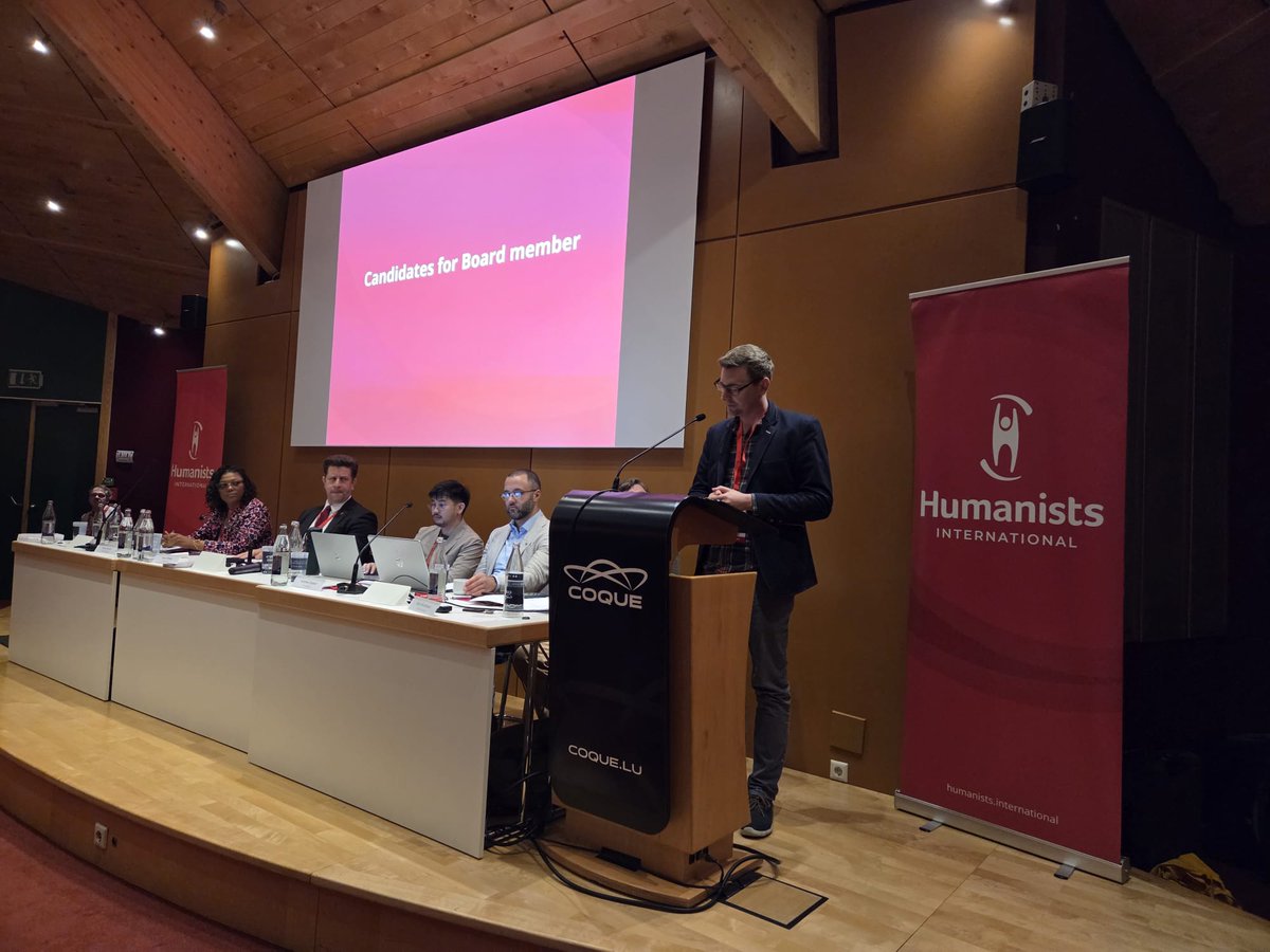 fsutherland's tweet image. Honoured to be elected to the Board of @HumanistsInt by delegates from around the world.

At a time of rising authoritarianism + religious nationalism, I’m proud to stand for reason, compassion &amp;amp; human dignity on the global stage.