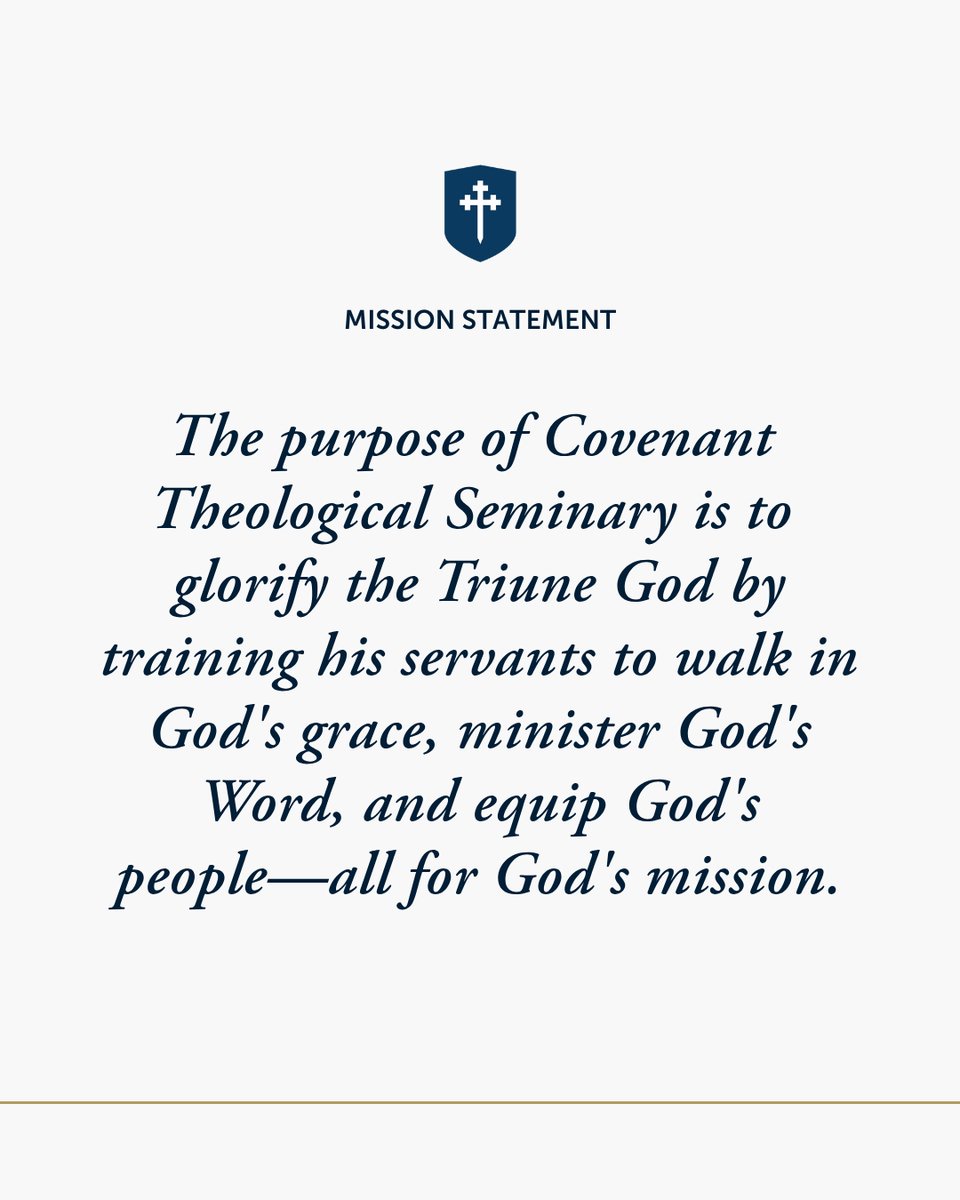 CovSeminary's tweet image. Our mission statement serves as a guiding principle that helps to define our curriculum and shape every area of the Seminary's work.
#seminary #ministry #presbyterian
