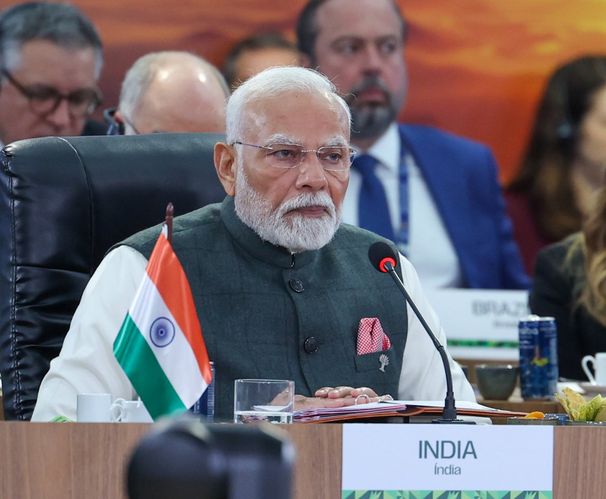 Addressed the session on ‘Environment, COP30, and Global Health’ at the BRICS Summit in Rio de Janeiro. I’m grateful to Brazil for initiating a discussion on these topics at the BRICS Summit because these are important subjects for the future of humankind.