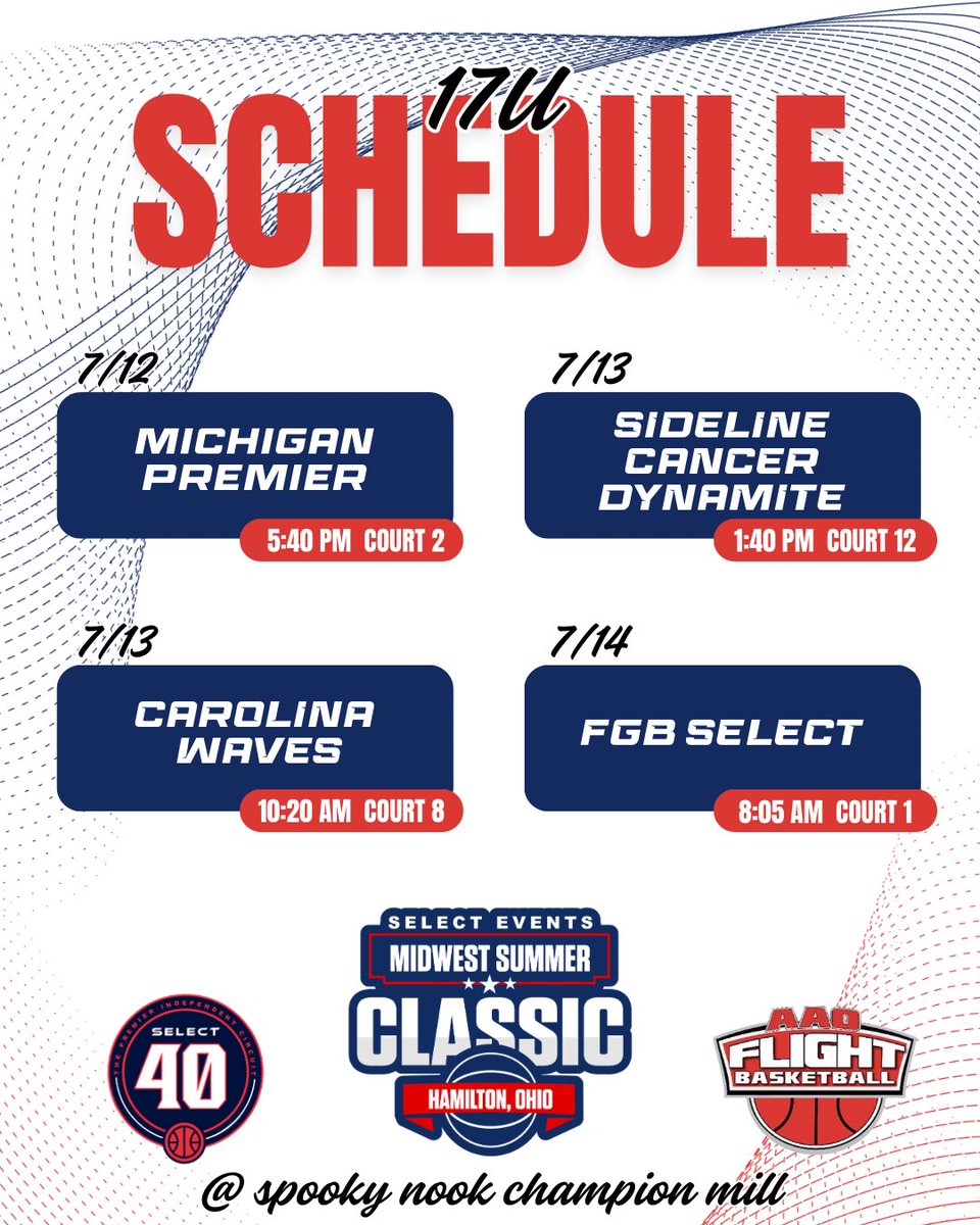 FlightAAOGBB's tweet image. 17U AAO Flight S40 enters the July live periods with a record of 4-1 in @SelectEventsBB
Schedules below!
