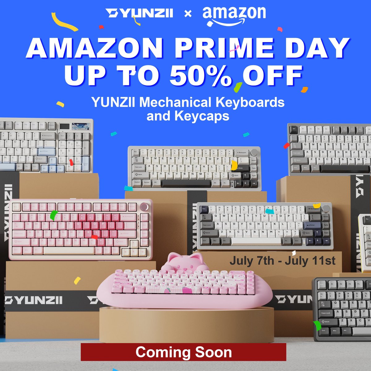 AMAZON PRIME DAY ALERT!🚨  

The BIGGEST SALE of the year is here! 🎉 Amazon Prime Day starts July 8th - July 11th and guess what? YUNZII Keyboard will be at MASSIVE DISCOUNTS! ⌨️💥 🔥 Up to 50% OFF

🛒 Is your cart ready?Comment your pick！ 🔥🔥🔥
#desksetup #yunzii #keyboard