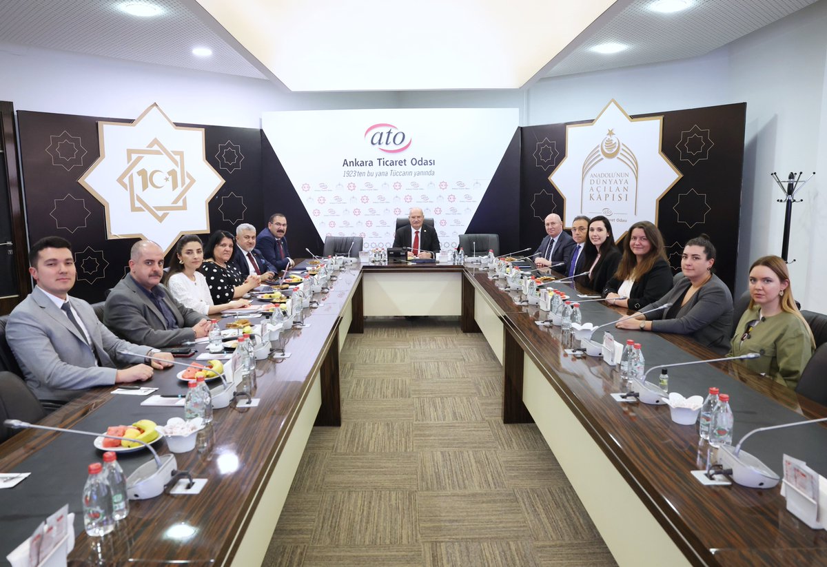 Ankara Ticaret Odası (@atokurumsal) on Twitter photo Ankara Ticaret Odası Haftalık Ekonomik İstişare Toplantısı, Yönetim Kurulu Başkanı <a href="/GurselBaran/">Gürsel Baran</a> başkanlığında gerçekleşti. Toplantıya Genel Sekreter Ahmet Güran, Genel Sekreter Yardımcıları Abdurrahman Karabudak ve İbrahim Tırpancı ile birim yöneticileri katıldı. Ankara Ticaret Odası Haftalık Ekonomik İstişare Toplantısı, Yönetim Kurulu Başkanı <a href="/GurselBaran/">Gürsel Baran</a> başkanlığında gerçekleşti. Toplantıya Genel Sekreter Ahmet Güran, Genel Sekreter Yardımcıları Abdurrahman Karabudak ve İbrahim Tırpancı ile birim yöneticileri katıldı.