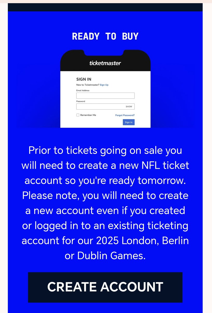nfluk_tickets's tweet photo. Information for anyone who is going to be battling it out for NFL Madrid tickets.

Link to ticketing site:

https://t.co/7kqF1nvIFN https://t.co/Vmp8dG6pex