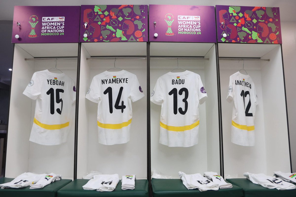 GhanaWNT's tweet image. For the badge, 🇬🇭 let’s do this, Queens!👸🏾

#𝑩𝒍𝒂𝒄𝒌𝑸𝒖𝒆𝒆𝒏𝒔🇬🇭 
#𝑶𝒖𝒓𝑮𝒂𝒎𝒆𝑶𝒖𝒓𝑻𝒊𝒎𝒆 ⚽️💪🏾
#TotalEnergies𝑾𝑨𝑭𝑪𝑶𝑵2024