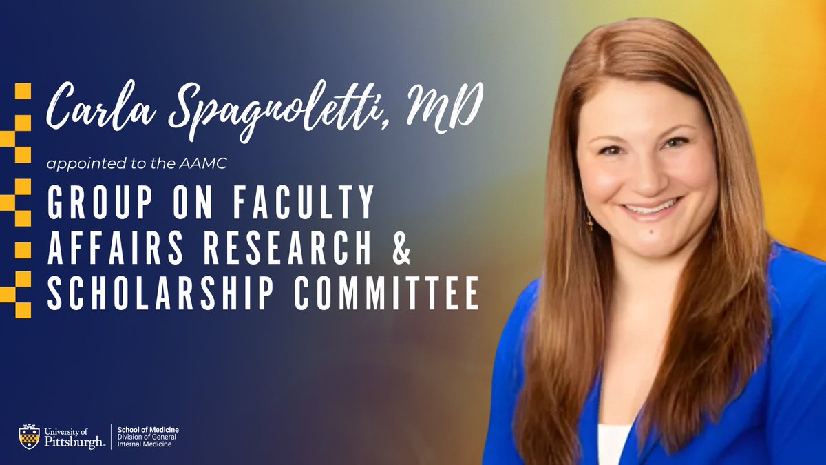 .<a href="/spagcl/">Carla Spagnoletti MD, MS</a> has been appointed to the <a href="/AAMCtoday/">AAMC</a> Group on Faculty Affairs Research &amp; Scholarship Committee! 🥳 The Research and Scholarship Committee supports faculty by advancing research, scholarship, and initiatives that center around professional development.