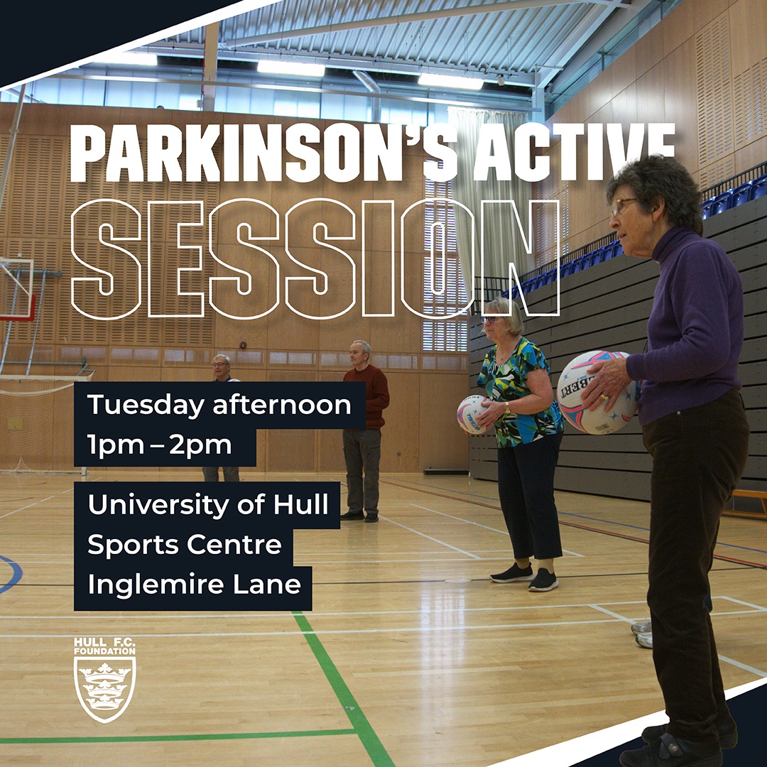 FCComFoundation's tweet image. 𝗣𝗔𝗥𝗞𝗜𝗡𝗦𝗢𝗡’𝗦 𝗔𝗖𝗧𝗜𝗩𝗘 🏐

Come along to our Parkinson’s Active Session tomorrow afternoon at the University of Hull Sports Centre, 1–2pm! 

Friendly faces, gentle movement, and good fun! 🙌 

#InOurCommunity⚫️⚪️
