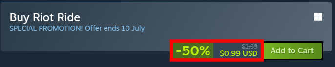 Riot Ride is at its CHEAPEST price EVER — as low as $0.99!  🔥 
store.steampowered.com/app/3219600/Ri…

#gaming #gamedev #SummerSale