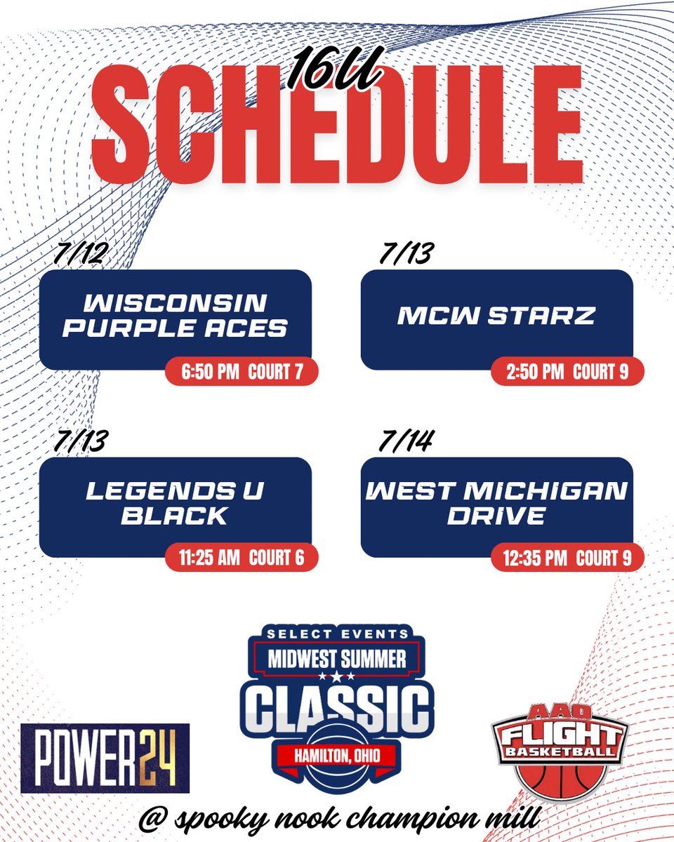 FlightAAOGBB's tweet image. 16U AAO Flight Power 24 enters July live events with a record of 5-0 in @SelectEventsBB
Ohio schedules below!