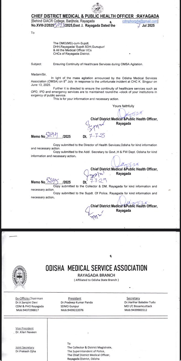 CDMOs should unite to back young doctors’ demands through OMSA. A simple reference letter needs courage, not clearance. But most are too busy polishing chairs instead of standing up. <a href="/Paramomycin/">Dr Anti-Fragile🇮🇳🕉️⚕️🩺🏏🛕💊💉</a> <a href="/Markandaiyaa/">Markandaiya Acharya</a> <a href="/NMOBharat/">National Medicos Organization</a>