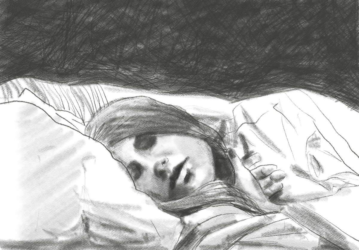 CoralJaan's tweet image. از خوابی آشفته، تصویری مانده.
جمع شدن بدن «بهویژه دستها» میتواند نشانهی ناخودآگاهی از نیاز به امنیت، آرامش یا محافظت باشد.
#طراحی #خودنگاره