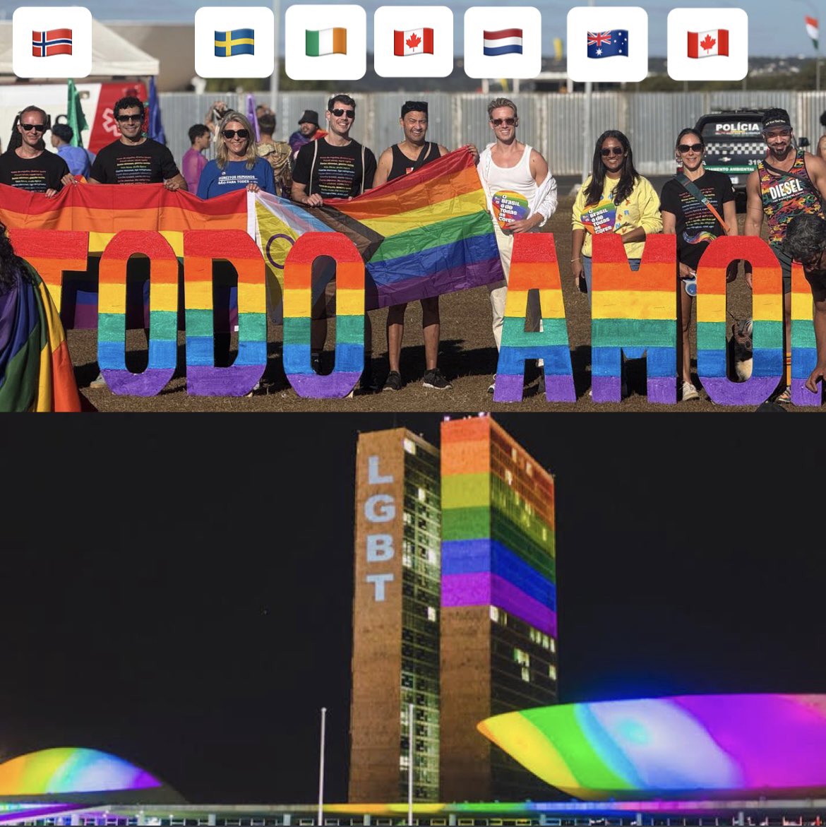 Acabou junho, mas o Orgulho não tem data para acabar! Na #PrideBrasília, diplomatas se uniram por direitos iguais. 🏳️‍🌈

Neste julho, celebramos também a Pride em Amsterdã! 🇳🇱