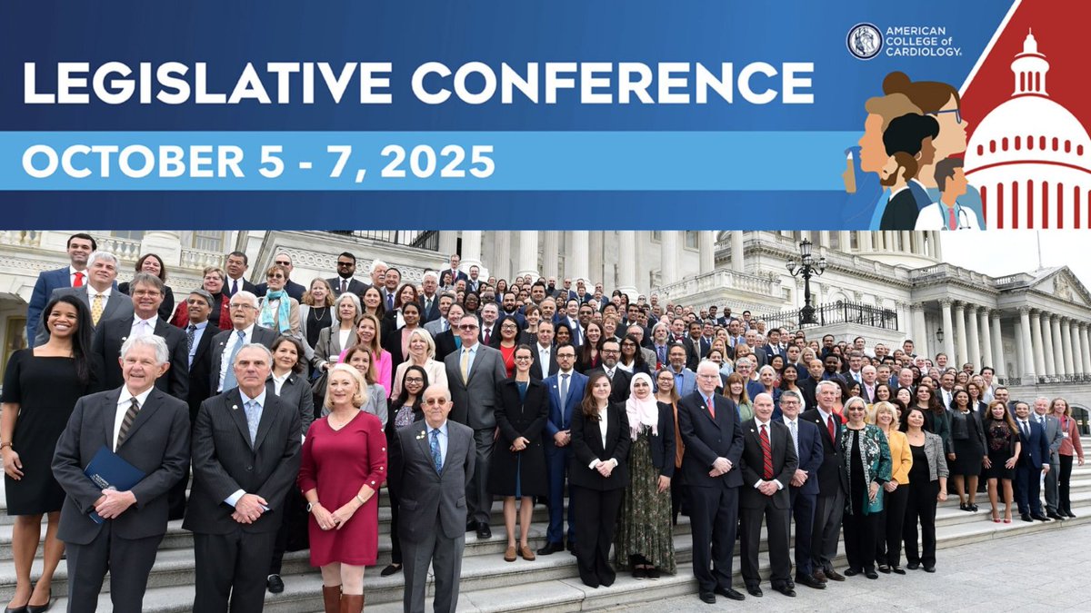KansasACC's tweet image. Join us Oct 5–7 in DC for the 2025 #ACC Legislative Conference—advocate for policies that shape heart care.
✔️ Hill visits
✔️ Advocacy training
✔️ National CV community
Register: ow.ly/XOEt50W570i
#ACC25 #Cardiology #CVAdvocacy #HeartHealth