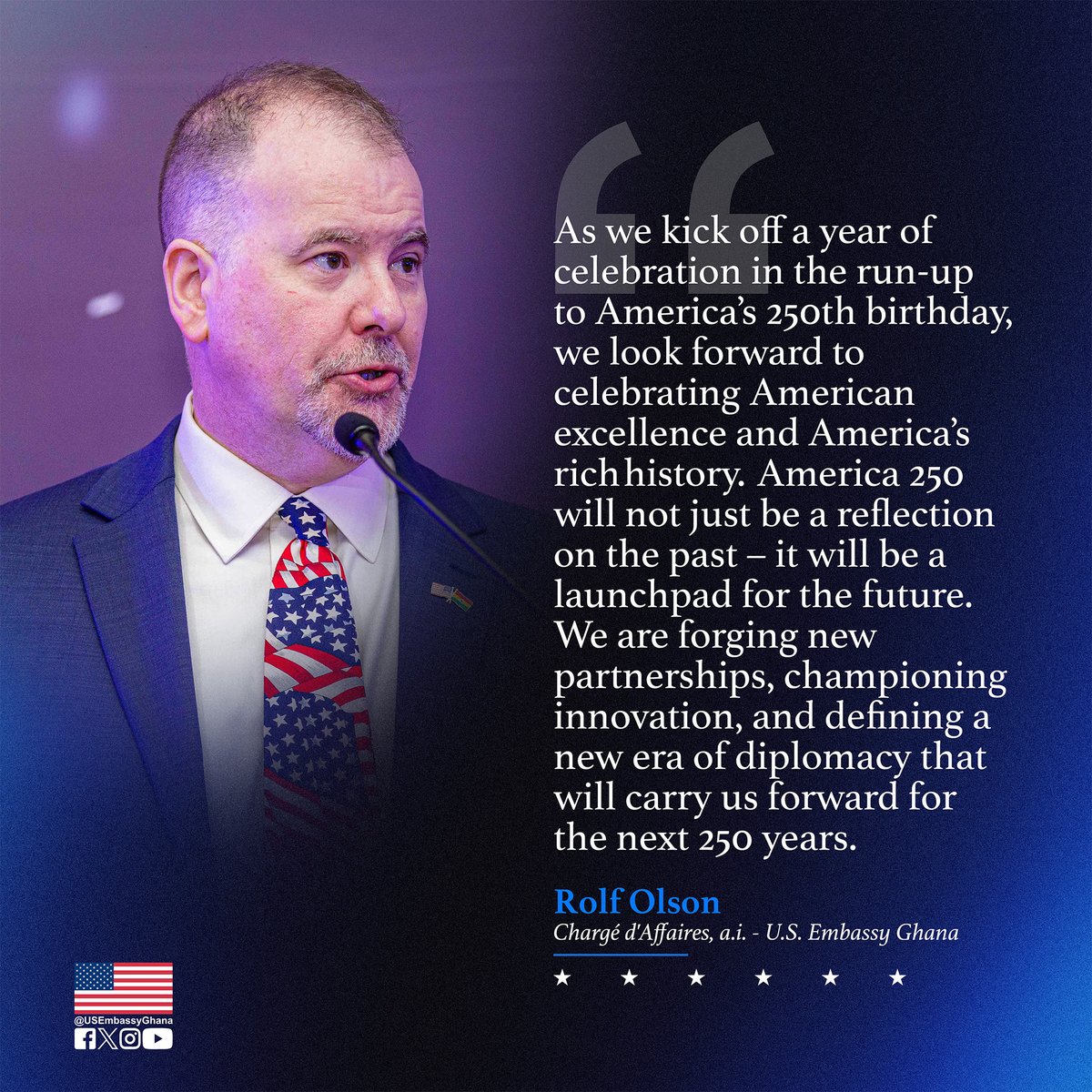 USEmbassyGhana's tweet image. Last week, we celebrated America’s 249th birthday with the U.S. National Day reception at the Marriott Hotel. Thank you to all of our partners for their support!
#July4