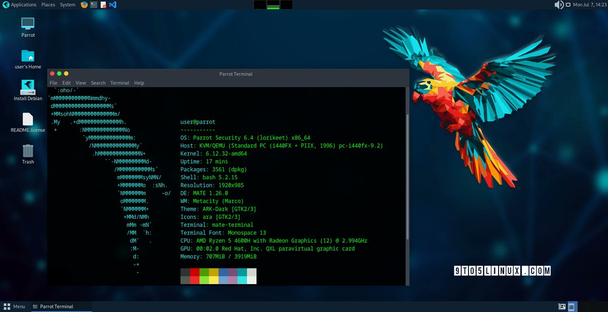 9to5Linux (@9to5linux) on Twitter photo Ethical Hacking Distro Parrot OS 6.4 Is Out with #Linux Kernel 6.12 LTS, New Tools, and More 9to5linux.com/ethical-hackinโฆ
<a href="/ParrotSec/">Parrot Security</a> #OpenSource Ethical Hacking Distro Parrot OS 6.4 Is Out with #Linux Kernel 6.12 LTS, New Tools, and More 9to5linux.com/ethical-hackinโฆ
<a href="/ParrotSec/">Parrot Security</a> #OpenSource