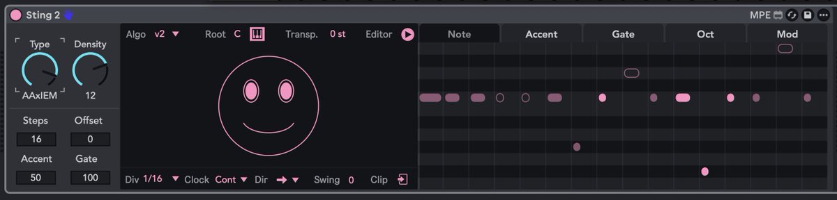 cdmblogs's tweet image. Way more than acid: pay-what-you-can Sting 2 is instant inspiration. cdm.link/sting-2/ Accessible (including if you've got no cash). Imagine a one-click source of pure joy. @Ableton Max for Live gem.