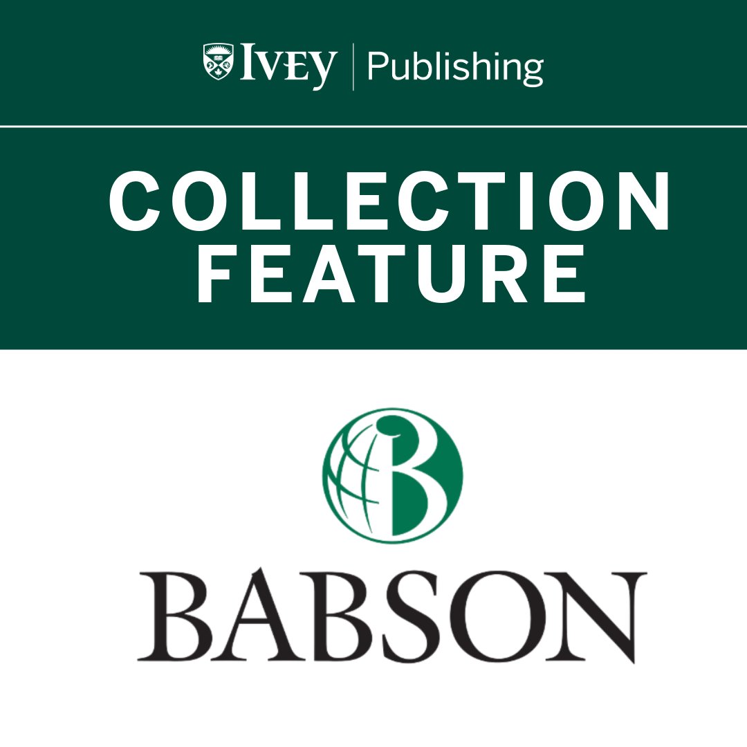 This week, we're spotlighting the Babson College case collection.

With 100 cases, the collection explores topics ranging from startup strategy and family business to social impact and venture growth. 

Explore the Babson collection here:  
ow.ly/JZXo50WlI3U