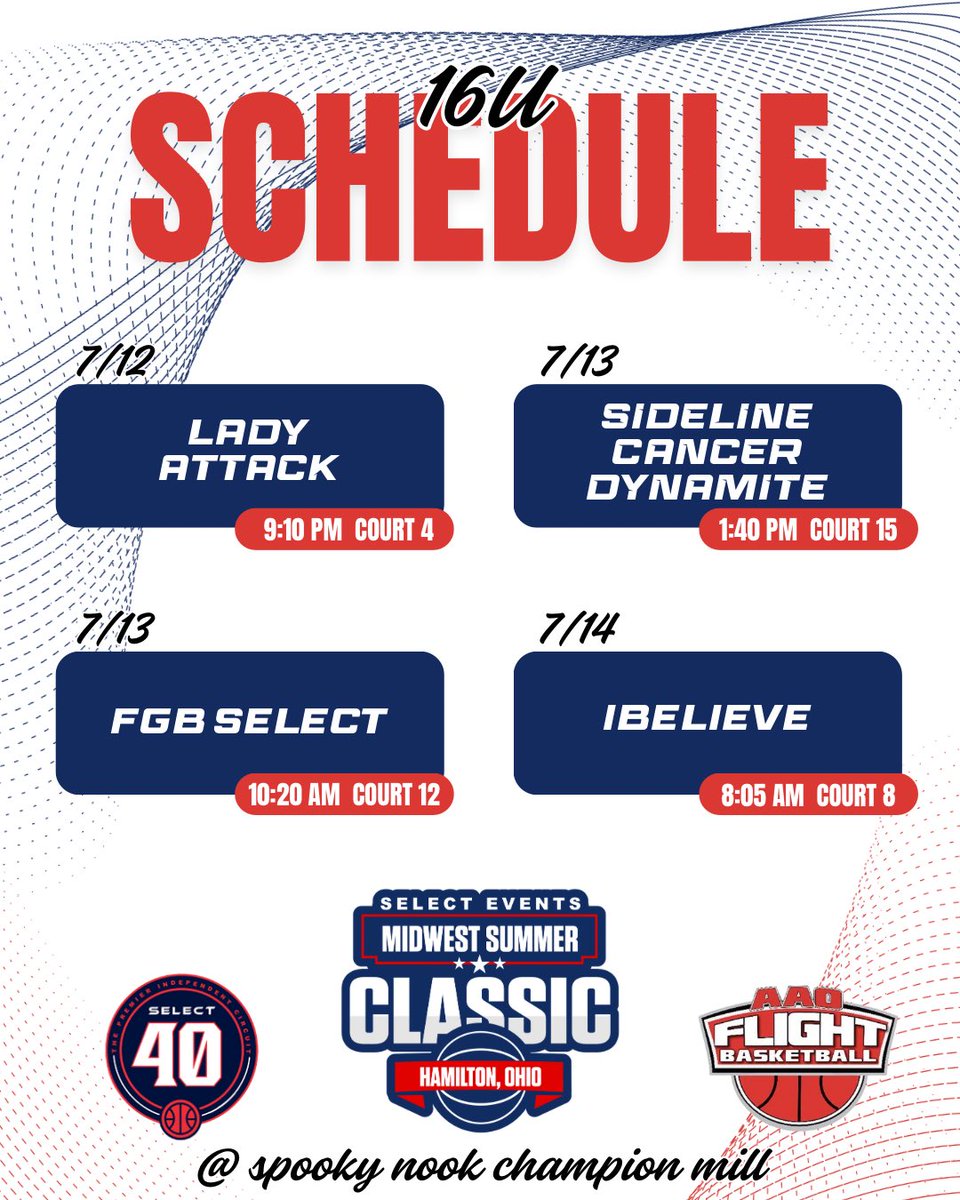 FlightAAOGBB's tweet image. 16U AAO Flight S40 enters the July live period with a record of 5-0 in @SelectEventsBB
Schedules below!