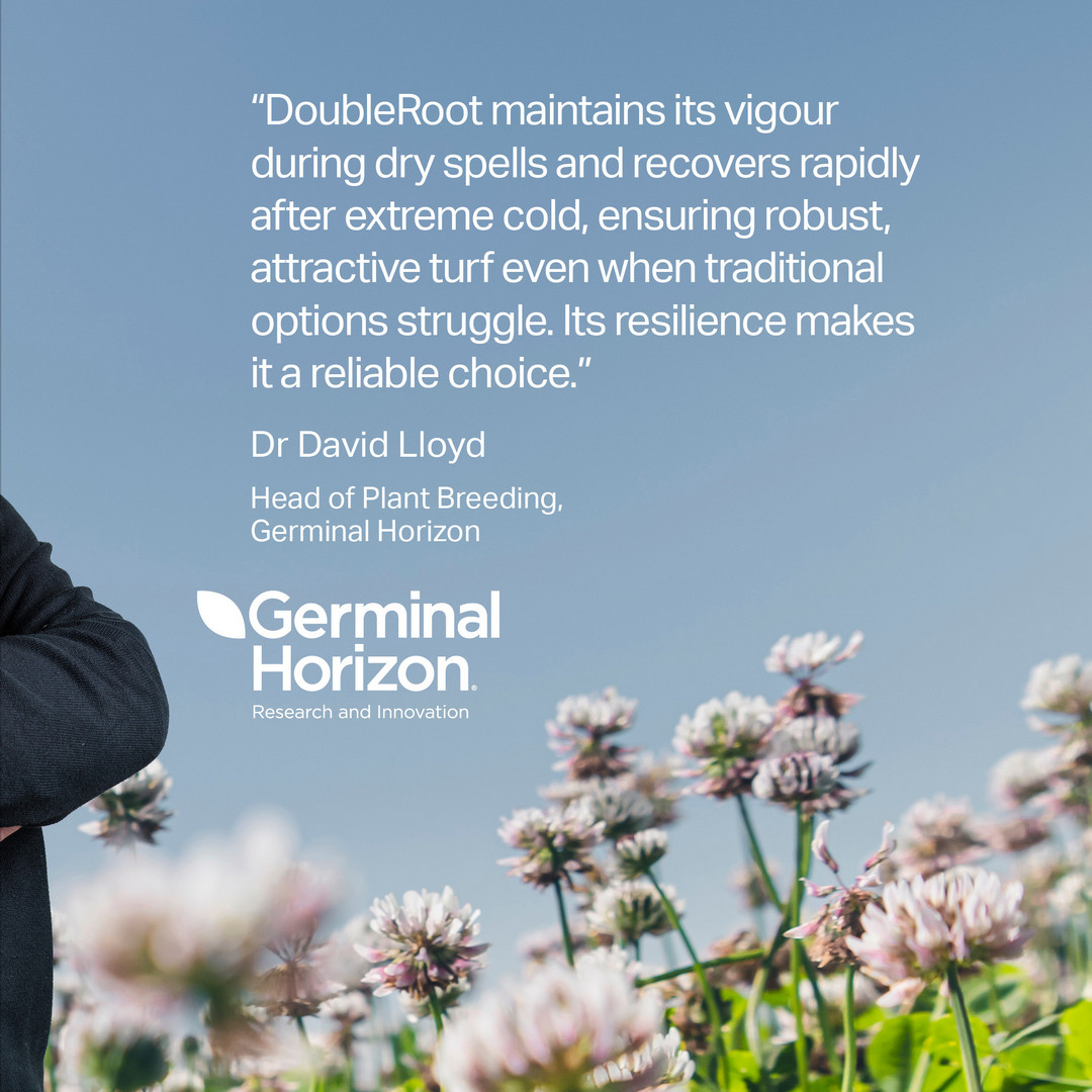 Growing both above and below the surface, our DoubleRoot hybrid clovers use deep taproots to reduce soil compaction, improving soil structure and boosting the long-term health of grassed areas.

Find DoubleRoot in our AberSustain mixture: germinalamenity.com/abersustain

#NetZeroWeek