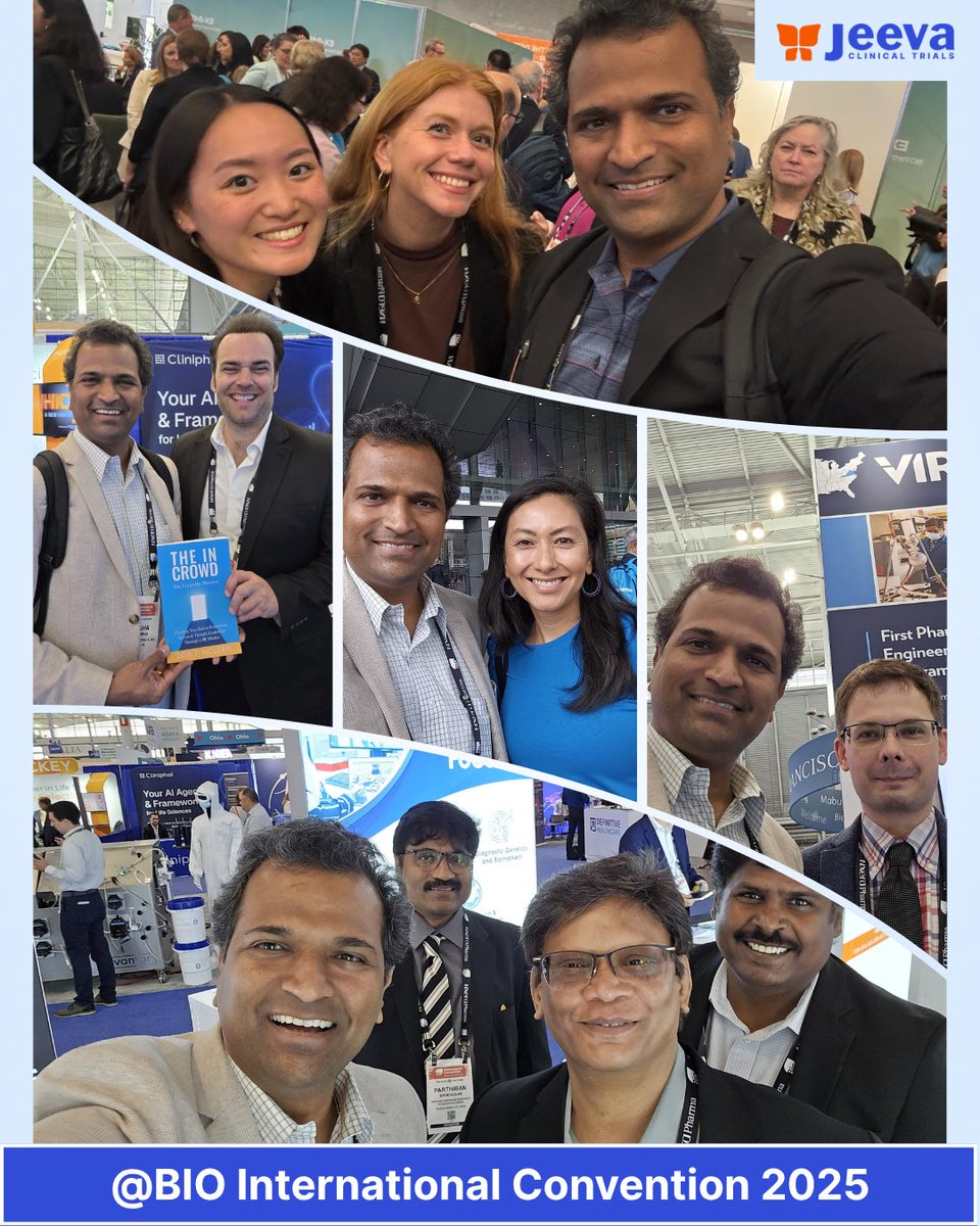 Jeeva at #BIO2025 — Where Innovation Meets Impact! 🧬 Dr. Harsha Rajasimha showcased Jeeva Clinical Trials at Booth 743, highlighting decentralized, patient-centric research. 

#JeevaTrials #DigitalTrials