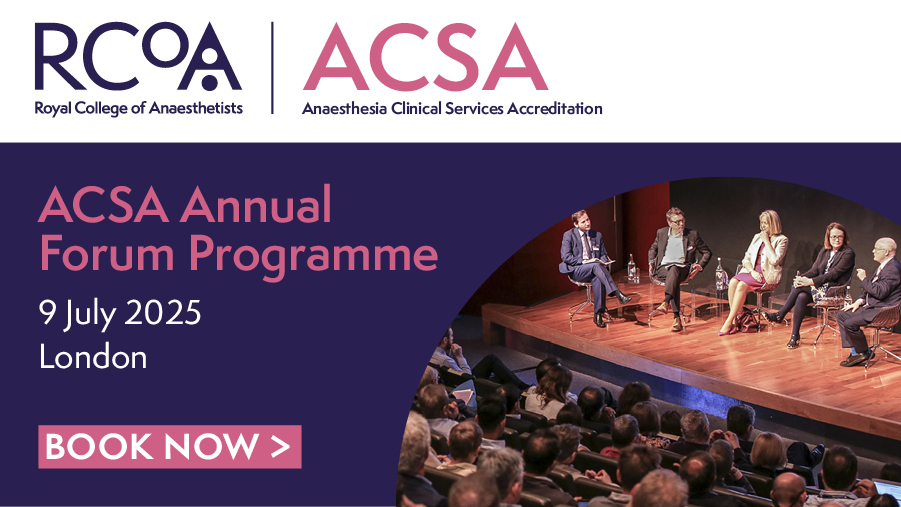 RCoANews's tweet image. There's still time to register for our ACSA Annual Forum on Wednesday. It's open to ACSA reviewers & anaesthetic departments at all stages of their ACSA journey!
☑️ Networking & peer support
☑️ Sharing best practice
☑️ Open panel discussions
Book now 👉ow.ly/9Vs250WlzZa
