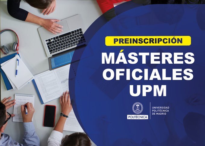 ¡Aún estás a tiempo de preinscribirte en los más de 90 Másters que tiene la UPM!

📆Tienes hasta el 9/07 para hacerlo

🔗 short.upm.es/idv9c