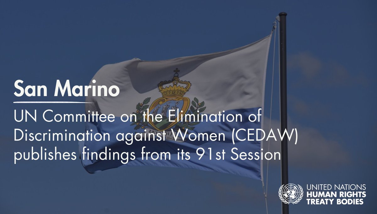 UNTreatyBodies's tweet image. #CEDAW calls on #SanMarino to raise awareness of the Convention among judges, lawyers & the public, including women. Also urges to address the gap in gender-disaggregated data collection, in particular on gender-based violence against women.
ohchr.org/en/press-relea…
