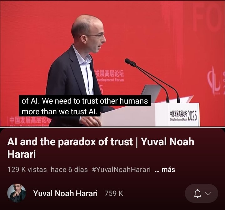 Estamos confiando más en la I.A. qué en otras personas... qué puede salir mal? 🤔🤖 youtu.be/8GaW36EfidI?si…