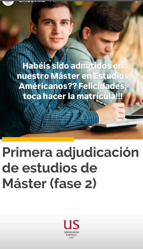 Recuerda que debes matricularte de las 2 asignaturas obligatorias y del TFM. 
El resto de asignaturas deben pertenecer a UNO de nuestros dos itinerarios (no se pueden elegir de diferentes itinerarios). 
Toda la info en master.us.es/hamerica. Cualquier duda, escríbenos!!