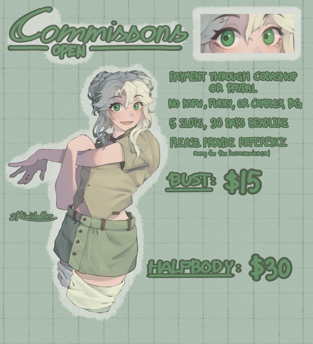 Kiwiibotter's tweet image. Starting up my commissions again!
dm me for requests ^^ π
#commissionsopen