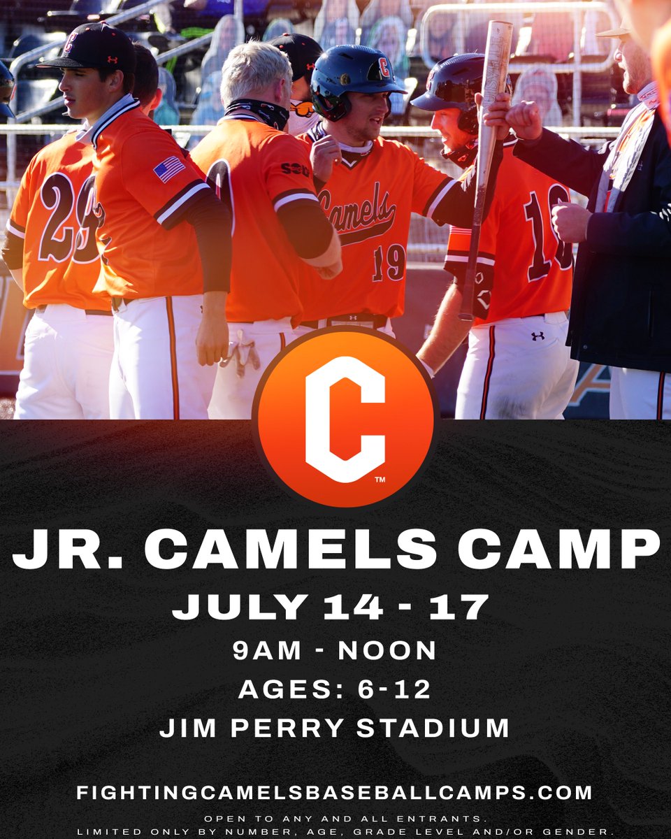 GoCamelsBSB's tweet image. We have 2⃣ more camps this summer, including another Jr. Camels Camp NEXT WEEK ‼️

Don&apos;t miss your chance. Sign up today!

✍️ | tinyurl.com/295afqwb
