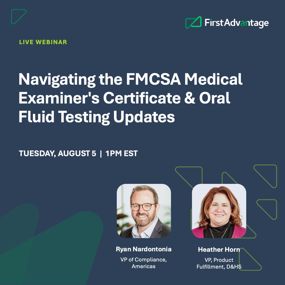 If you manage a fleet or oversee driver compliance, this webinar is for you! 💡

Learn what the FMCSA’s June 23 MEC rule means for drivers, carriers, and examiners - plus review the current state of oral fluid screening and more.

Join us on August 5: hubs.ly/Q03vS7N70.