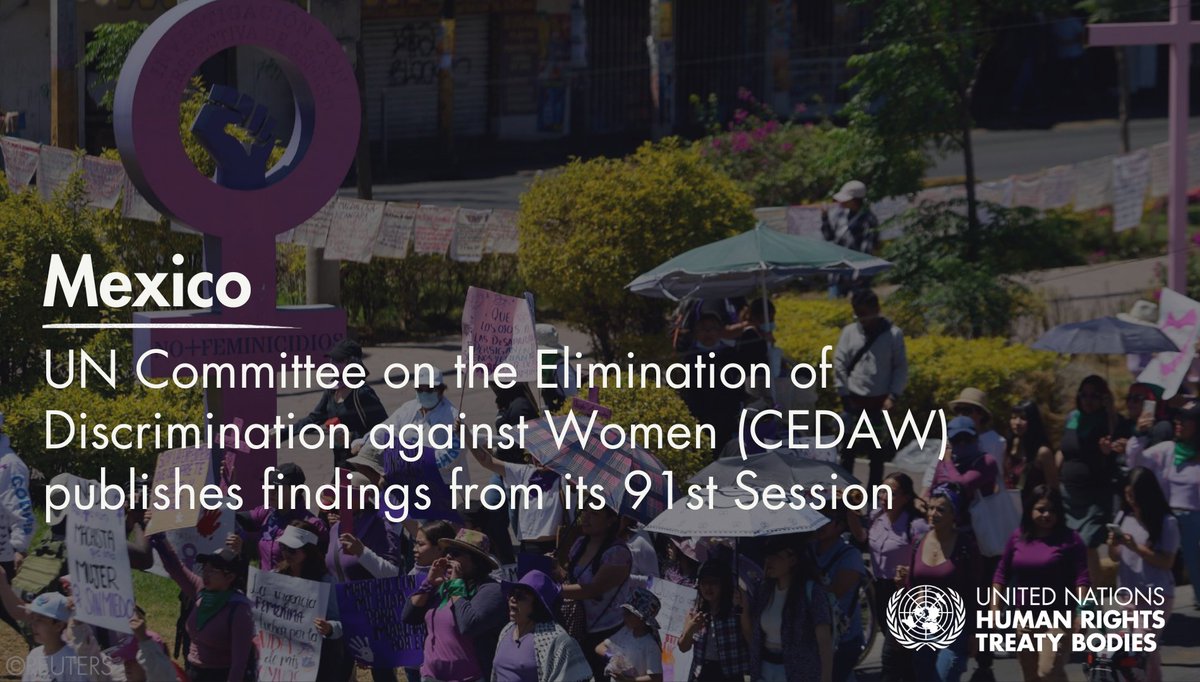 UNTreatyBodies's tweet image. #Mexico: #CEDAW expresses concern over violence & discrimination against "madres buscadoras", calls for formal recognition of them as #HumanRights defenders. CEDAW also urges effective & sustainable investment in women's rights & #GenderEquality.
ohchr.org/en/press-relea…
