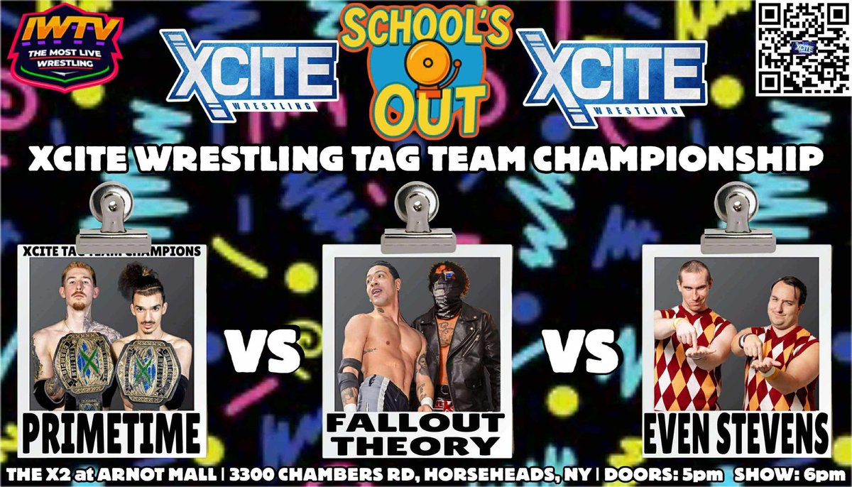 Stephen Azure (@stephenazurecap) on Twitter photo The Even Stevens have a pretty busy weekend ahead!!
Come check us out 😎
7/11: <a href="/CreateAPro/">Create A Pro NY</a> (Email to reserve your FREE spot)
7/12: <a href="/VPW_Wrestling/">Victory Pro Wrestling, Inc</a>
7/13: <a href="/XciteWrestling/">Xcite Wrestling</a> The Even Stevens have a pretty busy weekend ahead!!
Come check us out 😎
7/11: <a href="/CreateAPro/">Create A Pro NY</a> (Email to reserve your FREE spot)
7/12: <a href="/VPW_Wrestling/">Victory Pro Wrestling, Inc</a>
7/13: <a href="/XciteWrestling/">Xcite Wrestling</a>